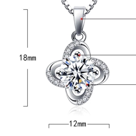 Sterling Silver CZ Necklace - Picture 2 of 3